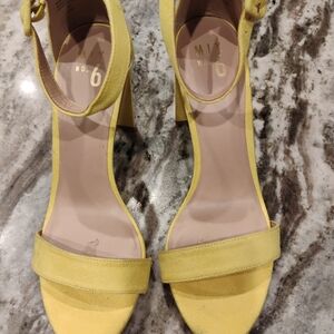 Yellow Women's Heeled Sandals